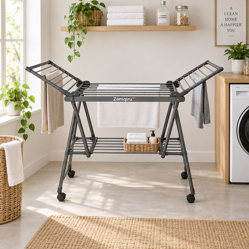 Foldable Freestanding Clothes Drying Rack main image 2